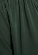 Bayan Yeşil Yumuşak Dokulu V Yaka Bluz