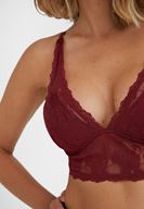 Bayan Bordo Dantel Büstiyer