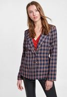 Bayan Çok Renkli Ekose Blazer