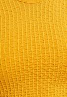 Bayan Turuncu Lastikli Crop Bluz