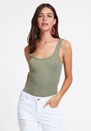 Bayan Yeşil Askılı U Yaka Basic Atlet