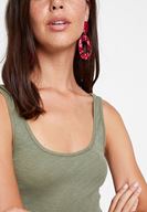 Bayan Yeşil Askılı U Yaka Basic Atlet