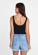 Bayan Siyah Askılı U Yaka Basic Atlet