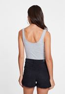 Bayan Gri Askılı U Yaka Basic Atlet