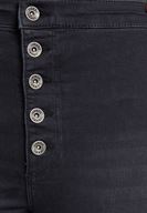 Bayan Siyah Çok Düğmeli Dar Paça Pantolon