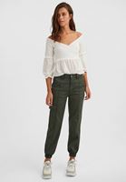 Bayan Yeşil Cep Detaylı Kargo Pantolon