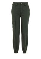 Bayan Yeşil Cep Detaylı Kargo Pantolon