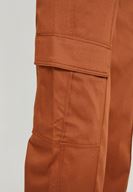 Bayan Kahverengi Cepli Yüksek Bel Pantolon