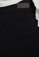 Bayan Siyah Yüksek Bel Denim Pantolon