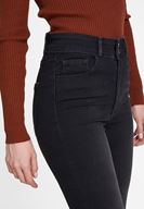 Bayan Gri Yüksek Bel Denim Pantolon
