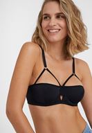 Bayan Siyah Önü Detaylı Biyeli Büstiyer