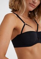 Bayan Siyah Önü Detaylı Biyeli Büstiyer