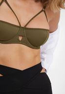 Bayan Yeşil Önü Detaylı Biyeli Büstiyer