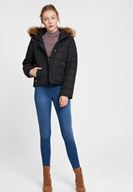 Bayan Mavi Lastikli Orta Bel Tayt Pantolon