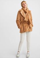 Bayan Kahverengi Bağlamalı Kürk Ceket