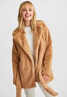 Bayan Kahverengi Bağlamalı Kürk Ceket