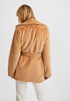 Bayan Kahverengi Bağlamalı Kürk Ceket