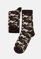 Bayan Yeşil Kamuflaj Desenli Çorap