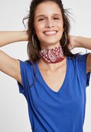 Bayan Kahverengi Baskı Detaylı Fular