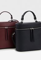 Bayan Siyah Fermuar Detaylı Kutu Çanta