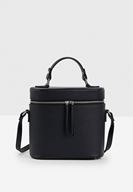 Bayan Siyah Fermuar Detaylı Kutu Çanta