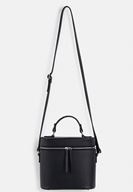 Bayan Siyah Fermuar Detaylı Kutu Çanta