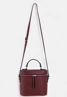 Bayan Bordo Fermuar Detaylı Kutu Çanta