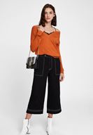 Bayan Siyah/Beyaz Yılan Derisi Desenli Askılı Çanta