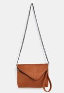 Bayan Kahverengi Zincir Askılı Zarf Çanta