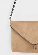 Bayan Krem Zincir Askılı Zarf Çanta