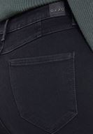 Bayan Siyah Yüksek Bel Paça Detaylı Denim