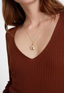 Bayan Kahverengi V Yaka Uzun Kol Detaylı Triko