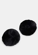 Bayan Siyah Kürk Detaylı Bileklik