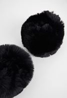 Bayan Siyah Kürk Detaylı Bileklik