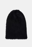 Bayan Siyah Tüy Detaylı Bere