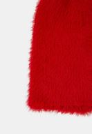 Bayan Kırmızı Tüy Detaylı Bere