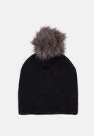 Bayan Siyah Taş Detaylı Bere