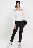 Bayan Siyah Taş Detaylı Bere