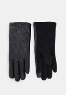 Bayan Siyah Düğme Detaylı Parlak Eldiven