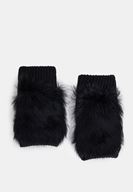 Bayan Siyah Kürklü Eldiven