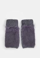 Bayan Gri Kürklü Eldiven