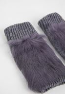 Bayan Gri Kürklü Eldiven