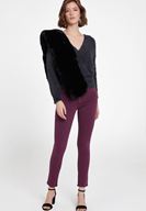 Bayan Siyah Suni Kürk Kısa Boyunluk