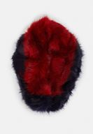 Bayan Çok Renkli Suni Kürk Blok Desen Boyunluk