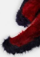 Bayan Çok Renkli Suni Kürk Blok Desen Boyunluk