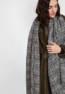 Bayan Siyah Çizgili Uzun Şal