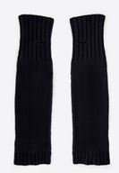 Bayan Siyah Dokulu Uzun Eldiven