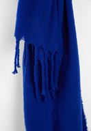 Bayan Mavi Püskül Detaylı Atkı