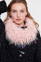 Bayan Pembe Tüylü Şal