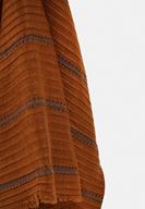 Bayan Kahverengi Sim Şerit Detaylı Şal